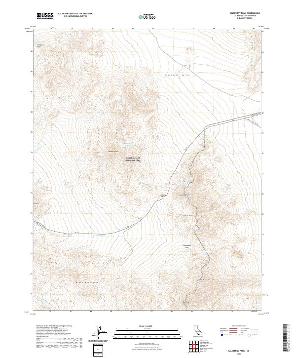 Salsberry Peak, CA — USGS 7.5-minute topo (2021)