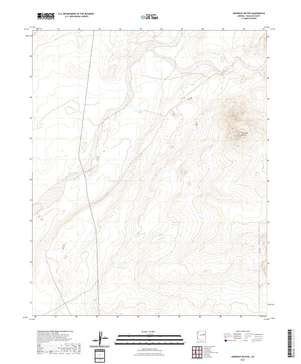 Hennessy Buttes, AZ — USGS 7.5-minute topo (2021)