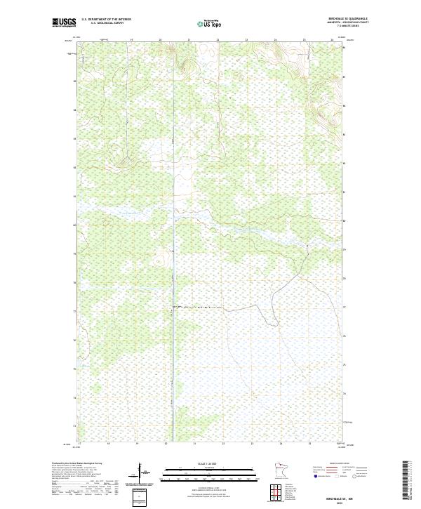 Birchdale SE, MN — USGS 7.5-minute topo (2022)