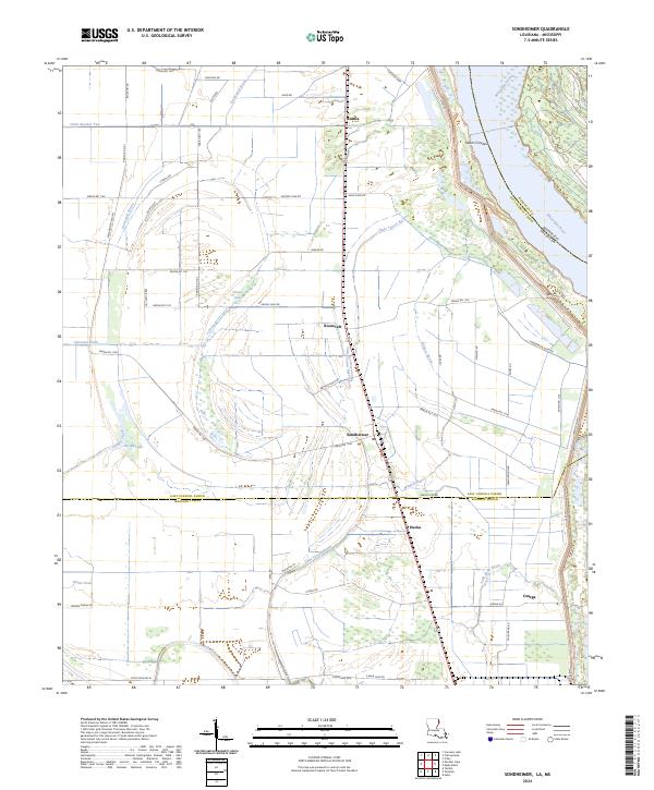 Sondheimer, LA-MS — USGS 7.5-minute topo (2024)