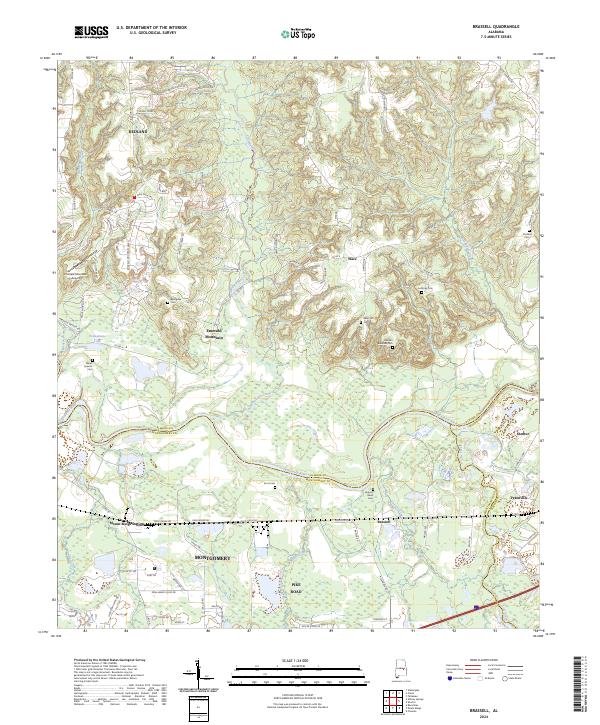 Brassell, AL — USGS 7.5-minute topo (2024)