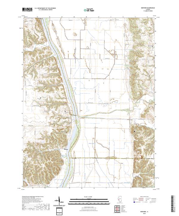Bedford, IL — USGS 7.5-minute topo (2024)