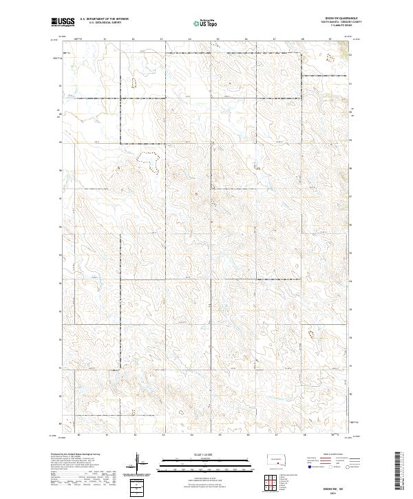 Dixon SW, SD — USGS 7.5-minute topo (2021)