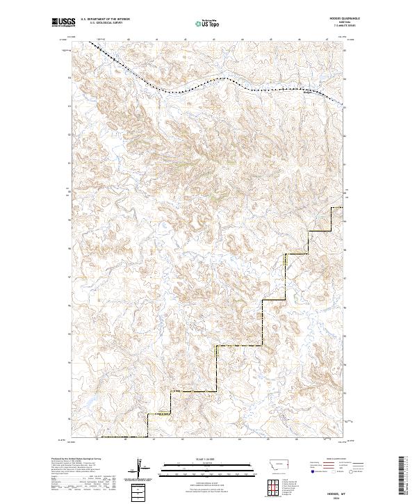 Hodges, MT — USGS 7.5-minute topo (2024)