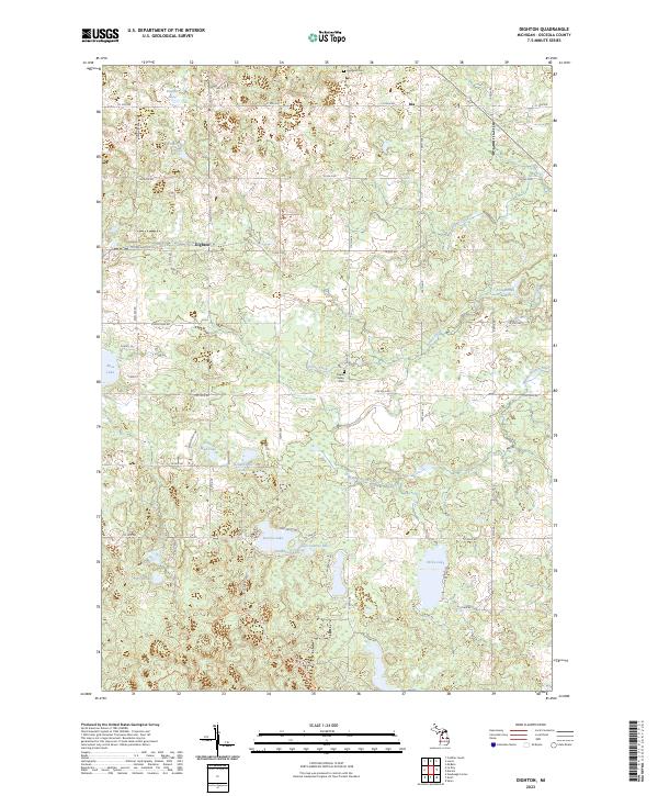 Dighton, MI — USGS 7.5-minute topo (2023)