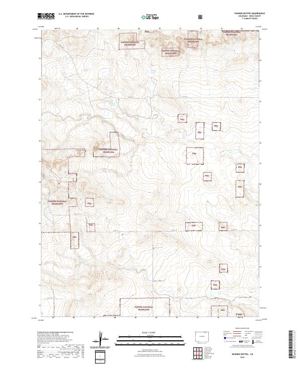 Pawnee Buttes, CO — USGS 7.5-minute topo (2022)