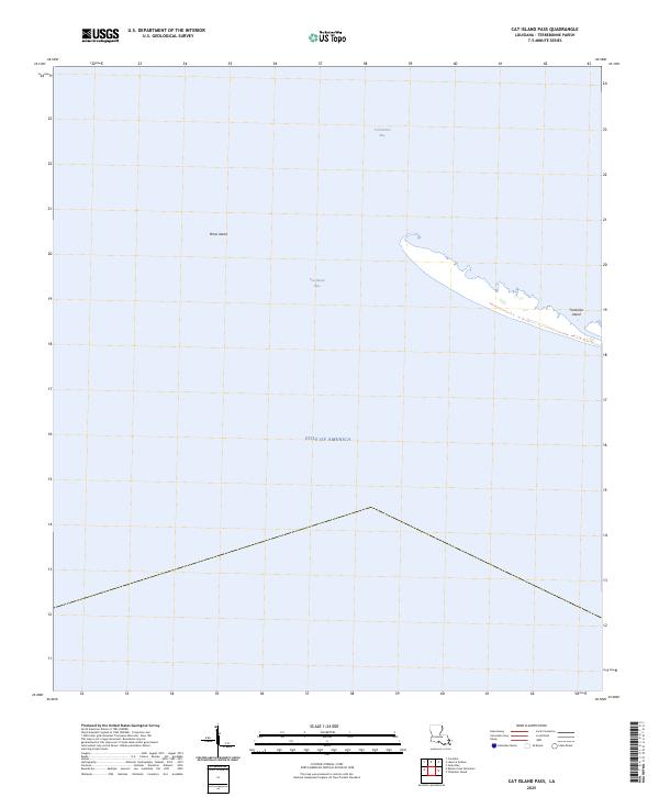 Cat Island Pass, LA — USGS 7.5-minute topo (2025)