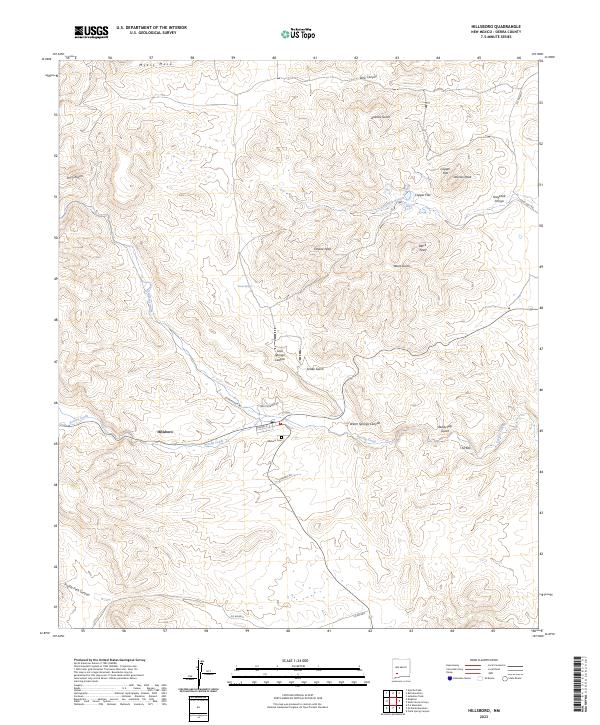 Hillsboro, NM — USGS 7.5-minute topo (2023)