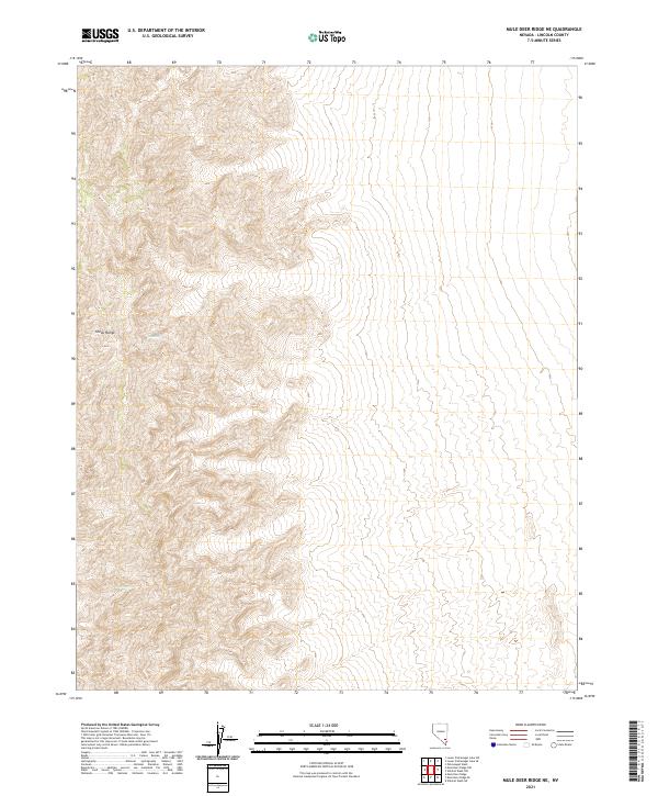 Mule Deer Ridge NE, NV — USGS 7.5-minute topo (2021)