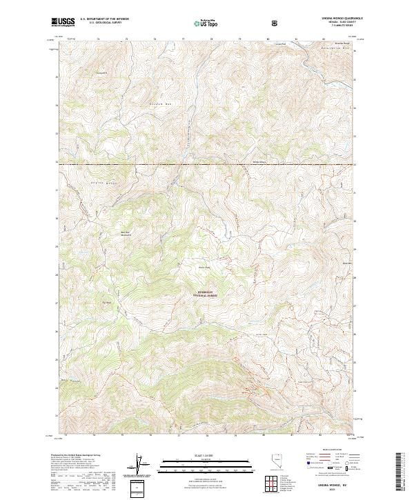 Ungina Wongo, NV — USGS 7.5-minute topo (2021)