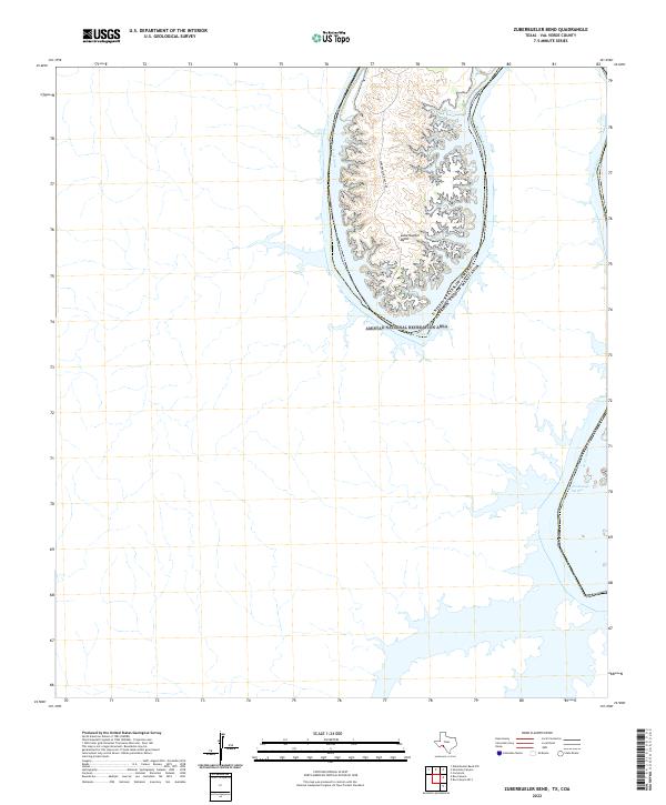 Zuberbueler Bend, TX,COA, US — USGS 7.5-minute topo (2022)