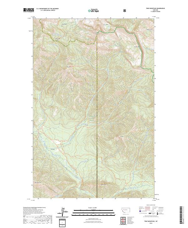Trap Mountain, MT — USGS 7.5-minute topo (2024)