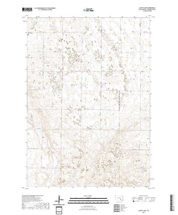 Laffey Lake, SD — USGS 7.5-minute topo (2021)