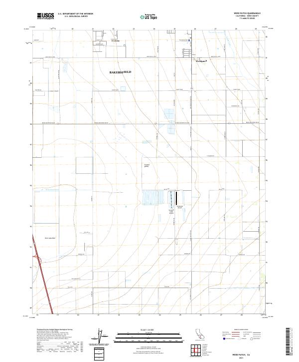Weed Patch, CA — USGS 7.5-minute topo (2021)