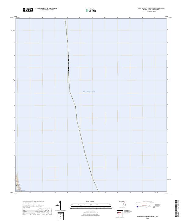 Saint Augustine Beach OE E, FL — USGS 7.5-minute topo (2024)