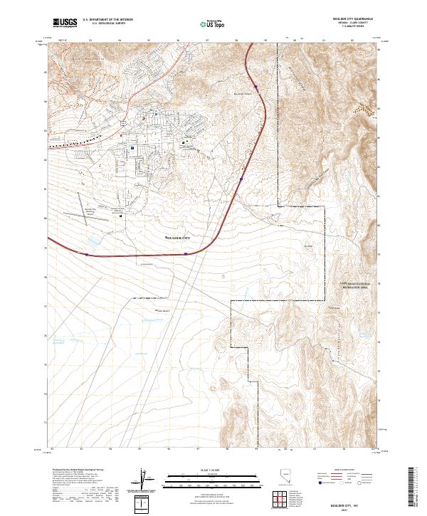 Boulder City, NV — USGS 7.5-minute topo (2021)