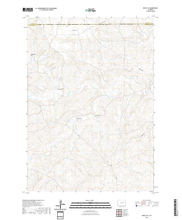 Ross Flat, WY — USGS 7.5-minute topo (2021)