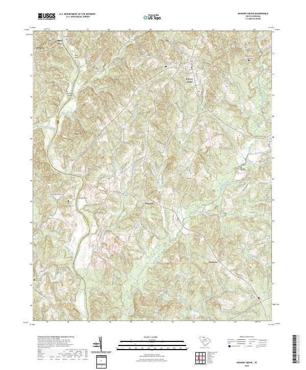 Hickory Grove, SC — USGS 7.5-minute topo (2024)