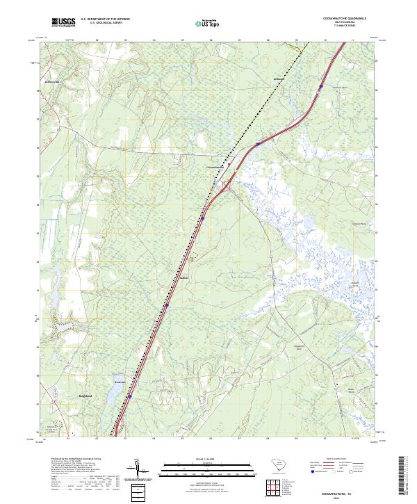 Coosawhatchie, SC — USGS 7.5-minute topo (2024)