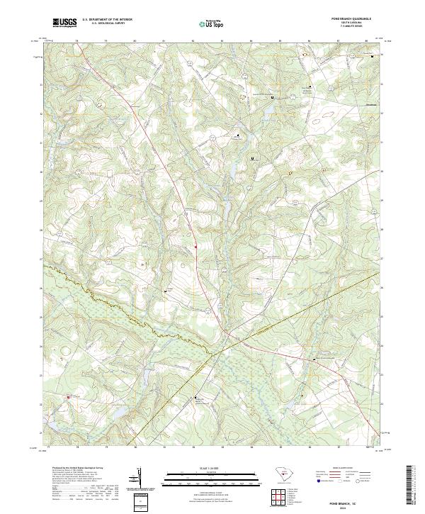 Pond Branch, SC — USGS 7.5-minute topo (2024)