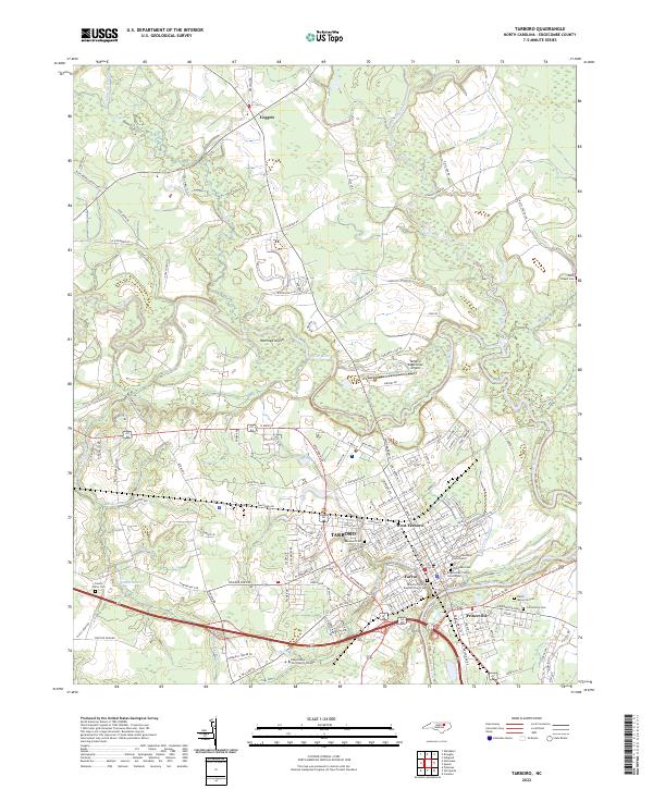 Tarboro, NC — USGS 7.5-minute topo (2022)