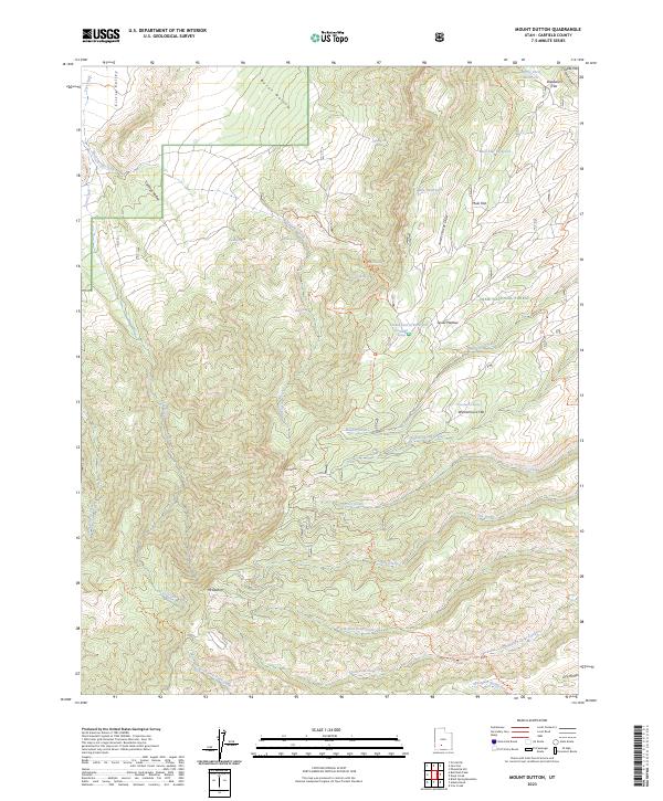 Mount Dutton, UT — USGS 7.5-minute topo (2023)