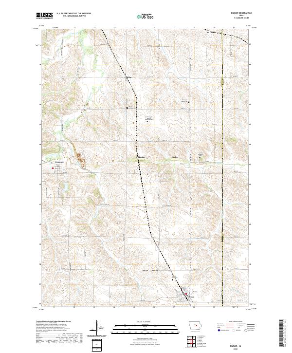 Gilman, IA — USGS 7.5-minute topo (2022)