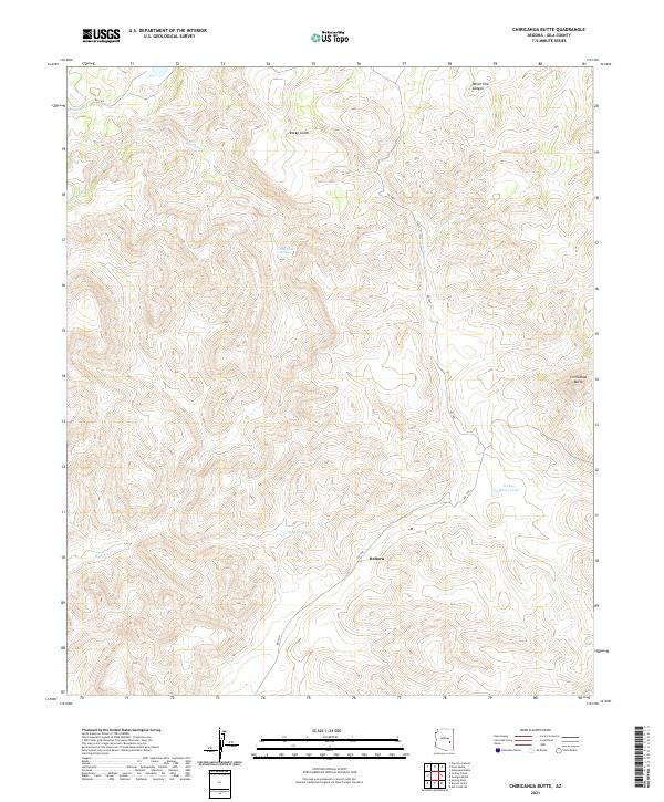 Chiricahua Butte, AZ — USGS 7.5-minute topo (2021)