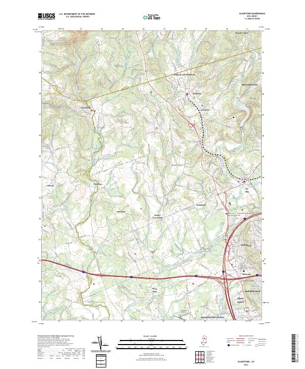 Gladstone, NJ — USGS 7.5-minute topo (2023)