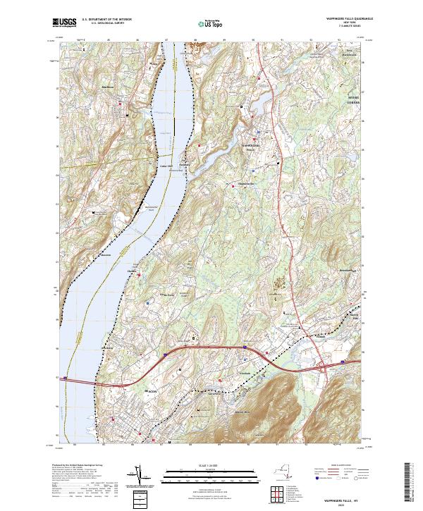 Wappingers Falls, NY — USGS 7.5-minute topo (2023)