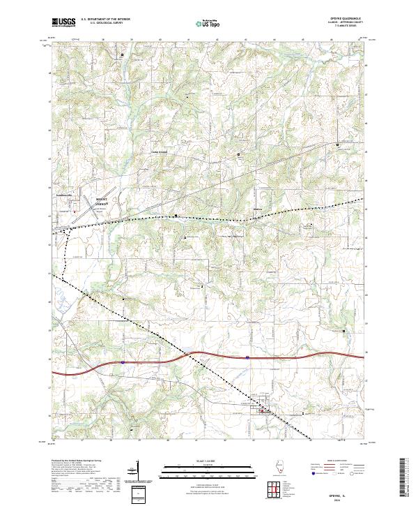 Opdyke, IL — USGS 7.5-minute topo (2024)