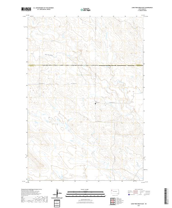 Lone Tree Draw East, SD — USGS 7.5-minute topo (2021)