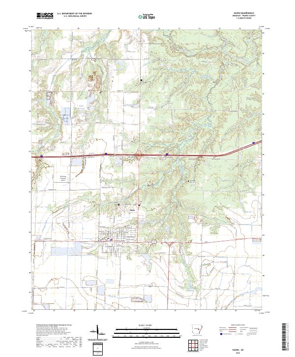Hazen, AR — USGS 7.5-minute topo (2024)