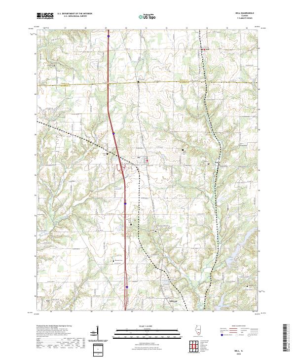 Kell, IL — USGS 7.5-minute topo (2024)
