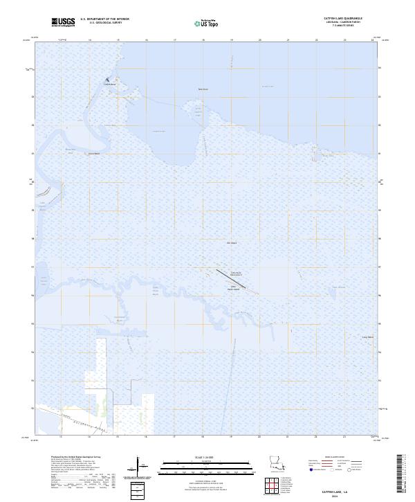 Catfish Lake, LA — USGS 7.5-minute topo (2024)