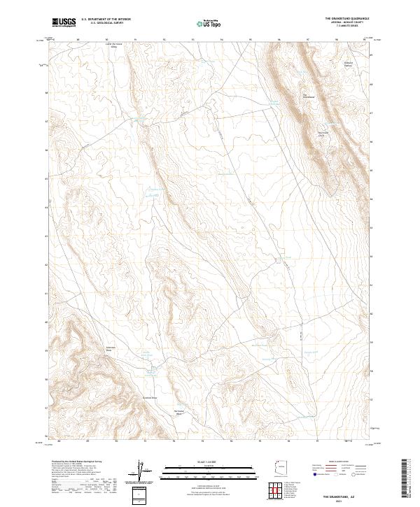 The Grandstand, AZ — USGS 7.5-minute topo (2021)