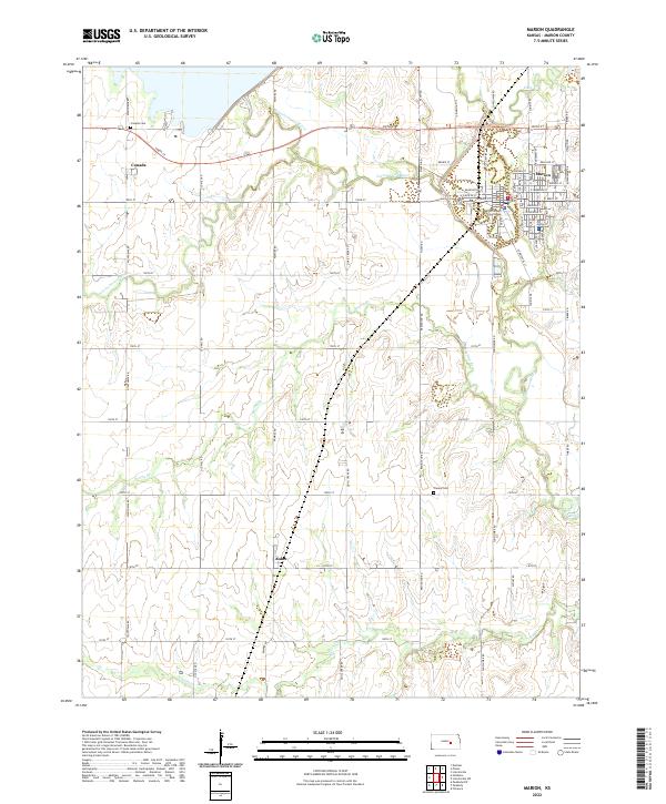Marion, KS — USGS 7.5-minute topo (2022)