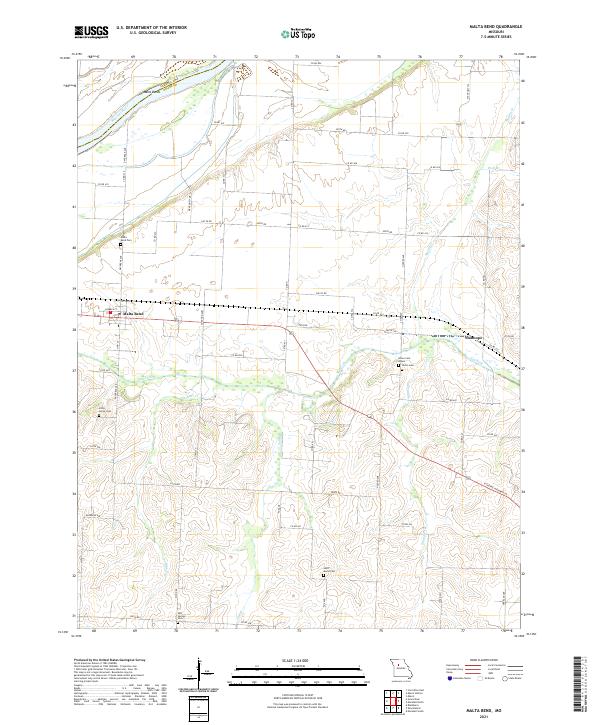 Malta Bend, MO — USGS 7.5-minute topo (2021)