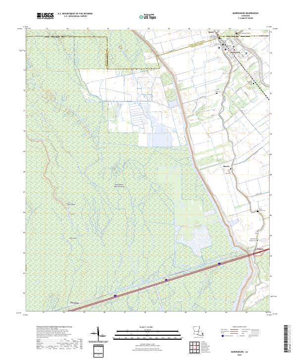 Maringouin, LA — USGS 7.5-minute topo (2024)