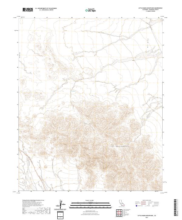 Little Maria Mountains, CA — USGS 7.5-minute topo (2021)