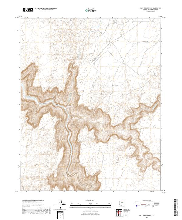 Salt Trail Canyon, AZ — USGS 7.5-minute topo (2021)