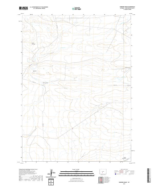 Osborne Draw, WY — USGS 7.5-minute topo (2021)