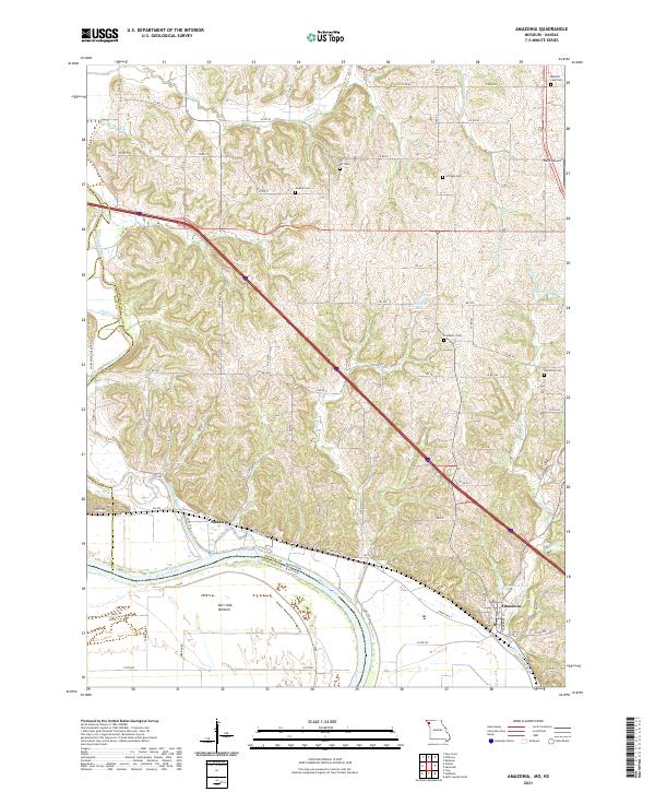 Amazonia, MO-KS — USGS 7.5-minute topo (2021)