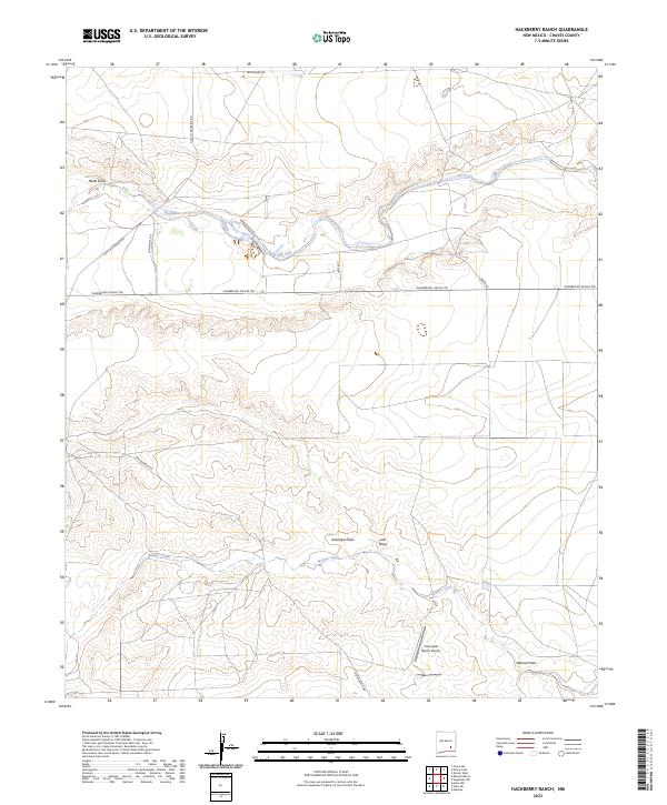 Hackberry Ranch, NM — USGS 7.5-minute topo (2023)