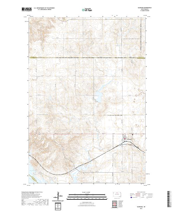 Glenham, SD — USGS 7.5-minute topo (2021)