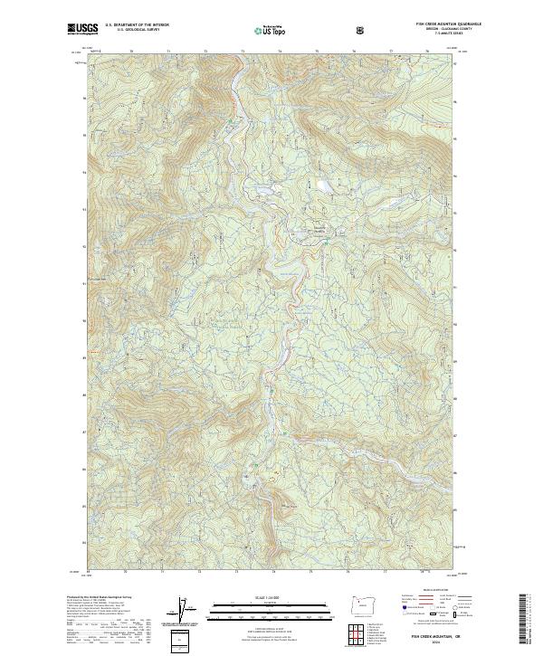 Fish Creek Mountain, OR — USGS 7.5-minute topo (2024)