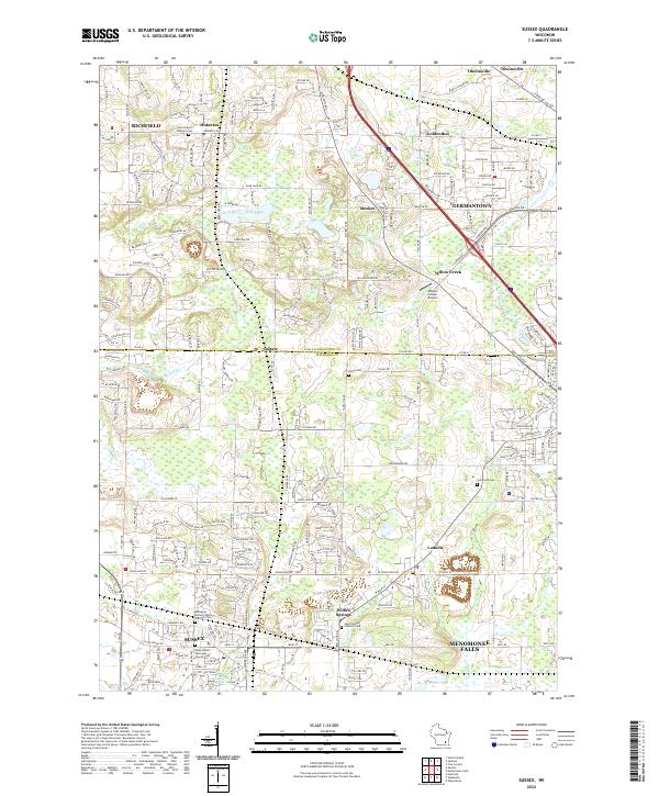 Sussex, WI — USGS 7.5-minute topo (2022)