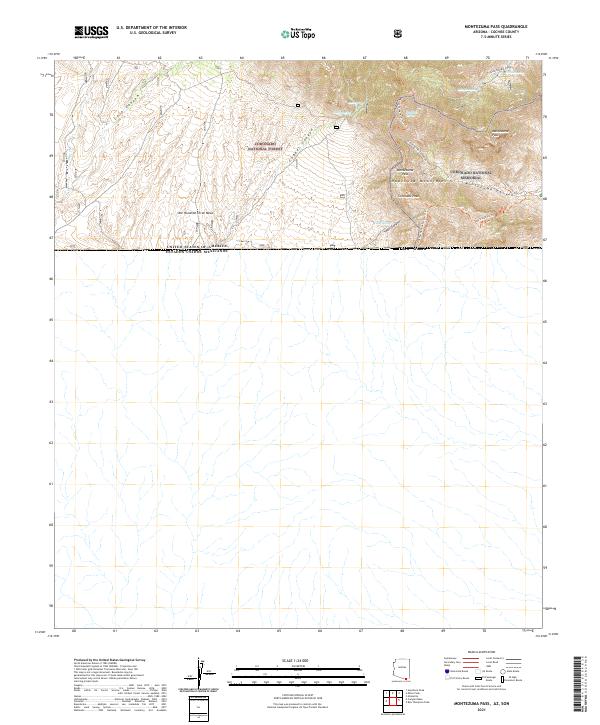 Montezuma Pass, AZ,SON, US — USGS 7.5-minute topo (2021)