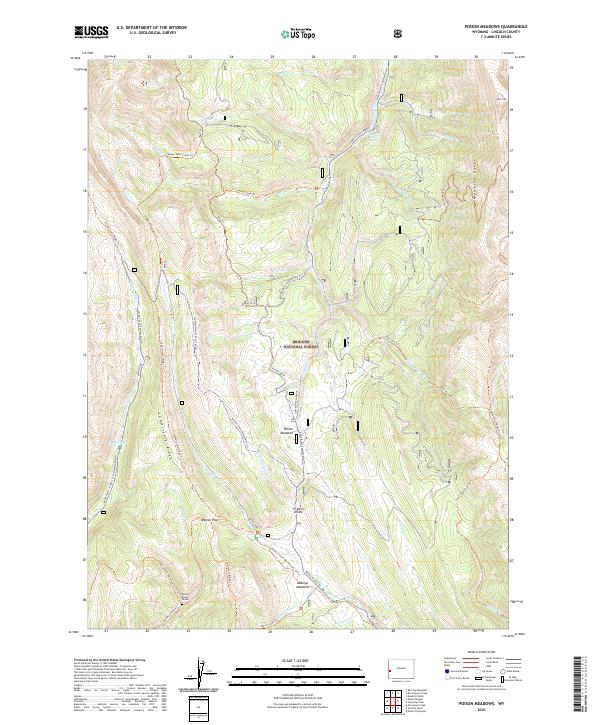 Poison Meadows, WY — USGS 7.5-minute topo (2021)