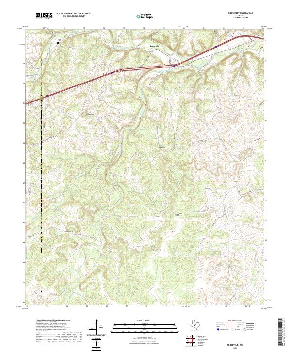 Roosevelt, TX — USGS 7.5-minute topo (2022)